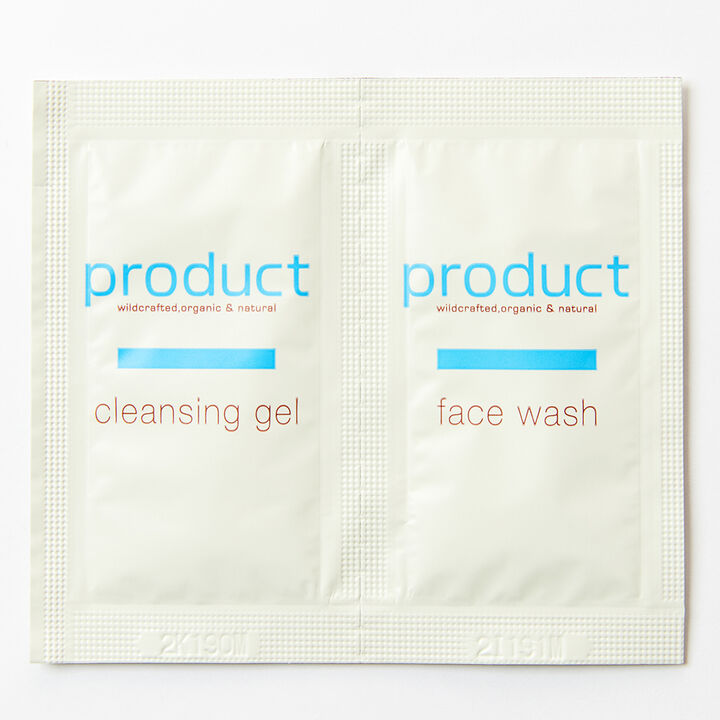 the product milk cleansing gel & soap gel wash sachet
 x 5